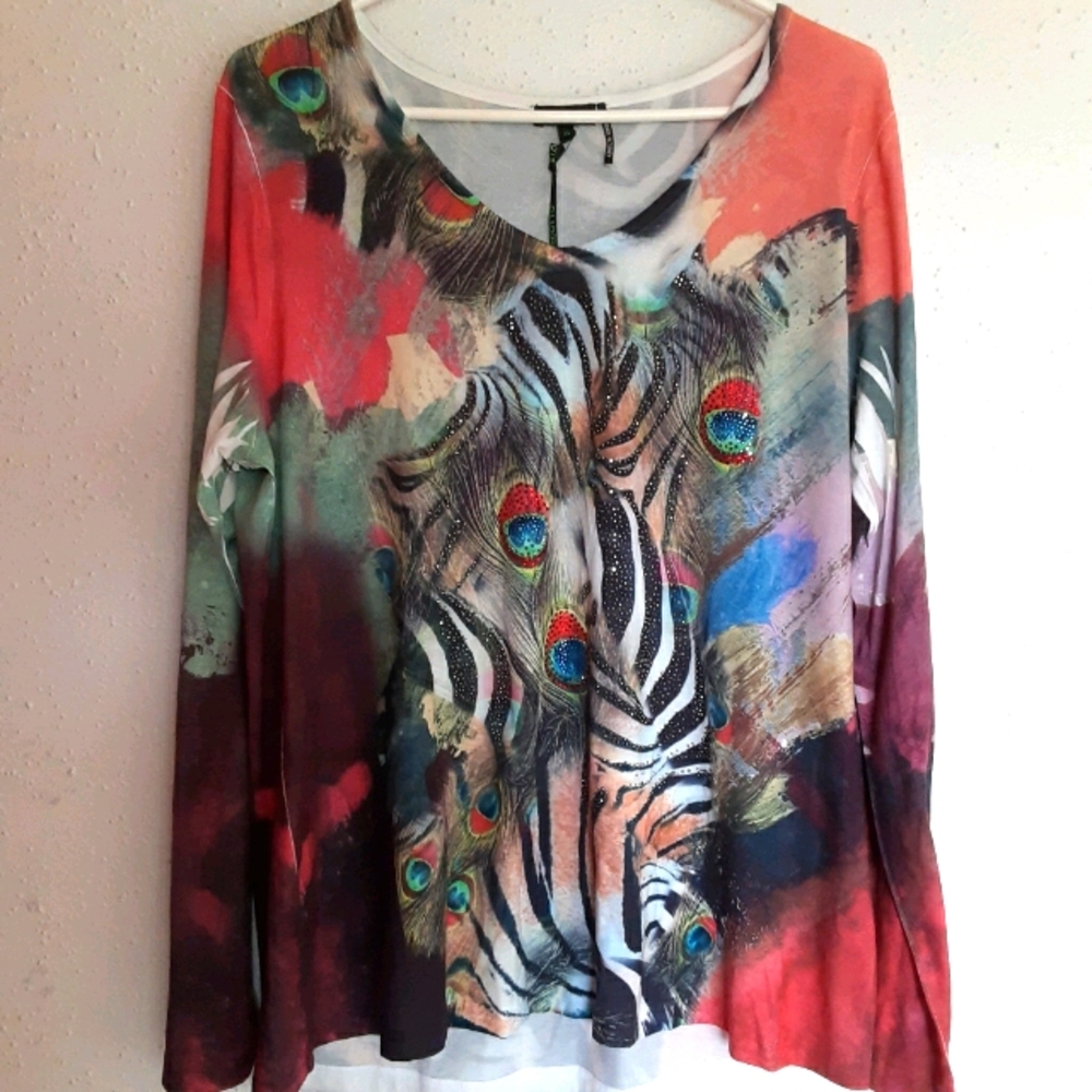 🆕️🏷AnimalPrintTop🦚🦓by Tricotto